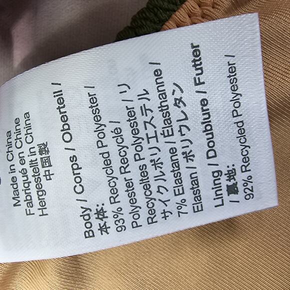 J Crew Swim Top 3X Green Textured One Shoulder Scoop Neck Bikini Padded BE715 - Picture 10 of 11